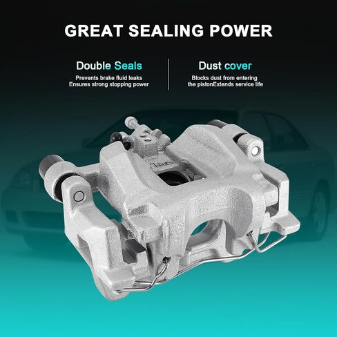 LR113708 LR061381 Rear Left Disc Brake Caliper Assembly (2.0L L4) with Bracket For Land Rover Discovery Sport 2015-2023, Range Rover Evoque 2012-2023 in Saudi Arabia