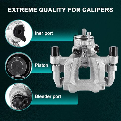 LR113708 LR061381 Rear Left Disc Brake Caliper Assembly (2.0L L4) with Bracket For Land Rover Discovery Sport 2015-2023, Range Rover Evoque 2012-2023 in Saudi Arabia