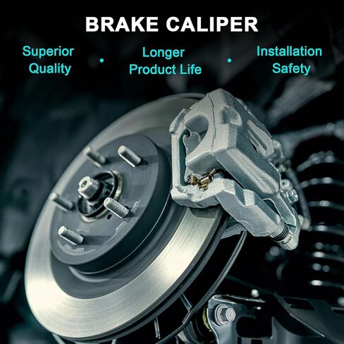 LR113708 LR061381 Rear Left Disc Brake Caliper Assembly (2.0L L4) with Bracket For Land Rover Discovery Sport 2015-2023, Range Rover Evoque 2012-2023 in Saudi Arabia