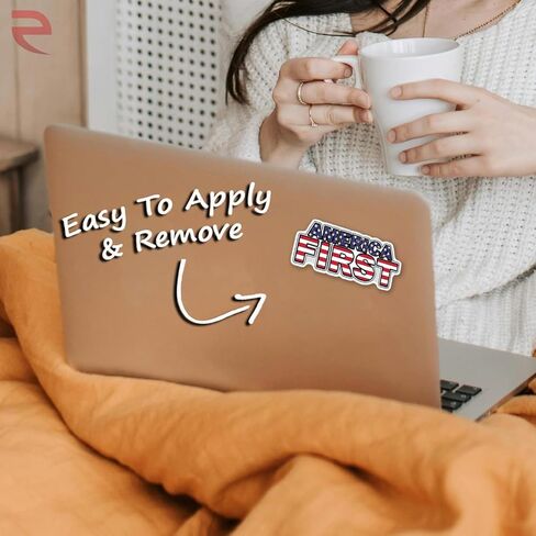 Patriotic America First Sticker – 6" Durable Vinyl Decal (2 Pack) – USA Flag Design for Cars, Laptops, & More in Saudi Arabia