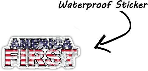 Patriotic America First Sticker – 6" Durable Vinyl Decal (2 Pack) – USA Flag Design for Cars, Laptops, & More in Saudi Arabia