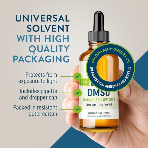 DMSO (Dimethyl Sulfoxide) 99.9% Pharmaceutical Grade 8.45oz - Glass Bottle in Saudi Arabia