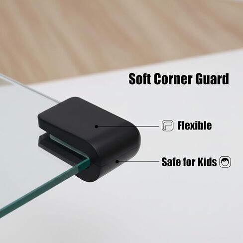 4 قطع من أثاث الأطفال، مصدات أمان لطاولة الأمان، حافة مكتبية، حافة على شكل حرف U، وسادة حماية منعمة (رمادي) in Kuwait