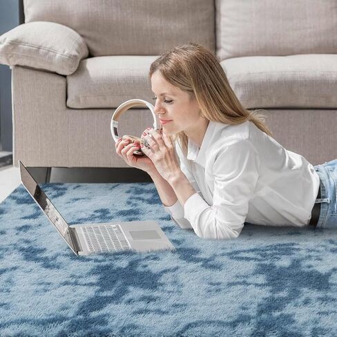 سجادة vafodo رقيق لغرفة النوم، 5 × 5 أقدام سجاد أشعث غامض لغرفة النوم، سجادة ناعمة لغرفة الأطفال، سجادة حضانة قطيفة للطفل، سجاد منطقة رمادي فاتح مصبوغ لغرفة المعيشة، ديكور غرفة لطيف للفتيات والأولاد in Kuwait