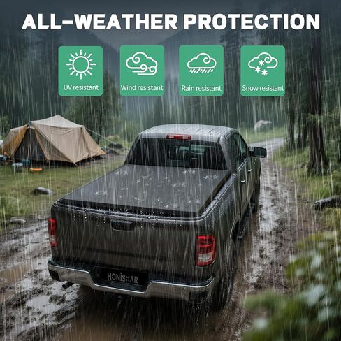 Soft Roll-Up Truck Bed Tonneau Cover Compatible with Toyota Tacoma 2024 2025 2026 with Track Rail System, 5 Ft Bed Excl. Trail System in Saudi Arabia