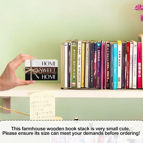 كتب زخرفية لديكور المنزل، مجموعة كتب خشبية ريفية لديكور الطاولة، كتب ديكور منزلي جميل لرف كتب غرفة المعيشة، ديكور كتب مكدسة في المزرعة (L10) in Kuwait