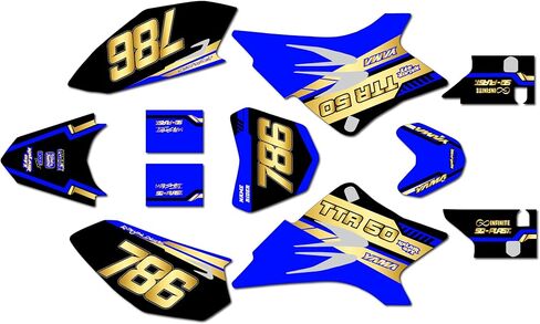 Graphics Kit for Yamaha TT-R50 (2006-2023) TT-R50E TTR50 Viper Series Blue Pink 9 Mil-Dirt Pit Bike Motorcycle Stickers,Dirtbike Racing Decal Automotive Motocross Accessories no Plastics in Saudi Arabia