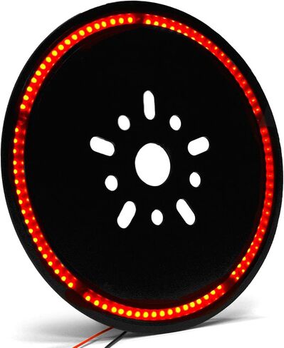 Krator Spare Tire LED Wheel Brake Light 3rd Third Brake Lights Compatible with Jeep Wrangler JK JKU YJ TJ 1987-2017, Red Light, 14" Diameter (DDL-2040) in Kuwait