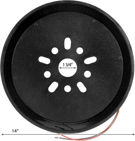 Krator Spare Tire LED Wheel Brake Light 3rd Third Brake Lights Compatible with Jeep Wrangler JK JKU YJ TJ 1987-2017, Red Light, 14" Diameter (DDL-2040) in Kuwait