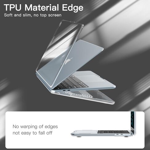 حافظة Batianda Premium Clear TPU لجهاز MacBook Air الجديد 13.6 بوصة M4/M3/M2 بنمط مرح، غطاء واقي خفيف الوزن للغاية ومضاد للأصفرار، مقاوم للخدش وغطاء لوحة مفاتيح من مادة TPU، بطة لطيفة in Kuwait