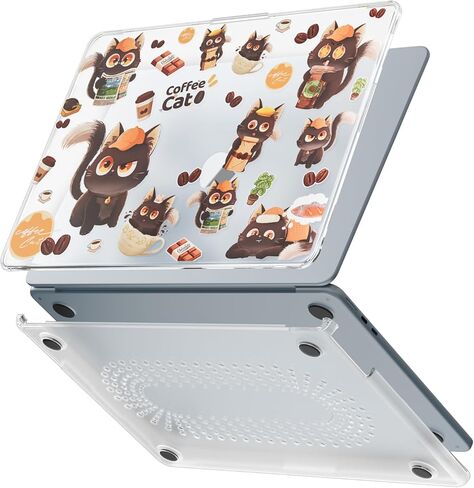 حافظة Batianda Premium Clear TPU لجهاز MacBook Air الجديد 13.6 بوصة M4/M3/M2 بنمط مرح، غطاء واقي خفيف الوزن للغاية ومضاد للأصفرار، مقاوم للخدش وغطاء لوحة مفاتيح من مادة TPU، بطة لطيفة in Saudi Arabia