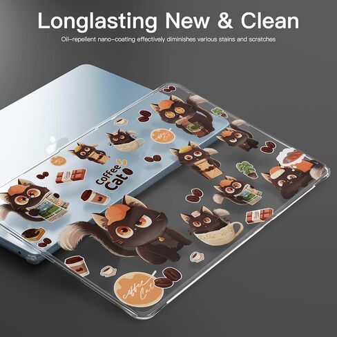 حافظة Batianda Premium Clear TPU لجهاز MacBook Air الجديد 13.6 بوصة M4/M3/M2 بنمط مرح، غطاء واقي خفيف الوزن للغاية ومضاد للأصفرار، مقاوم للخدش وغطاء لوحة مفاتيح من مادة TPU، بطة لطيفة in Saudi Arabia