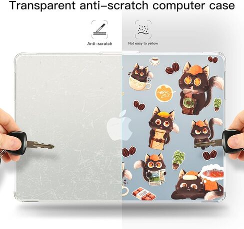 حافظة Batianda Premium Clear TPU لجهاز MacBook Air الجديد 13.6 بوصة M4/M3/M2 بنمط مرح، غطاء واقي خفيف الوزن للغاية ومضاد للأصفرار، مقاوم للخدش وغطاء لوحة مفاتيح من مادة TPU، بطة لطيفة in Saudi Arabia
