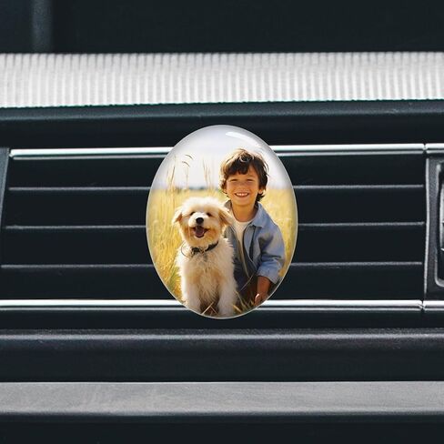 Custom Aromatherapy Vent Clip with Your Photo Text - Personalized Crystal Air Freshener - Custom Discreet Car Air Purifier - Scented Crystal Clips for Interior Decoration in Saudi Arabia