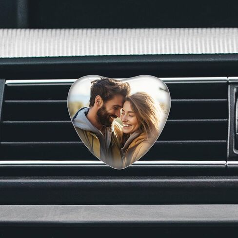 Custom Aromatherapy Vent Clip with Your Photo Text - Personalized Crystal Air Freshener - Custom Discreet Car Air Purifier - Scented Crystal Clips for Interior Decoration in Saudi Arabia