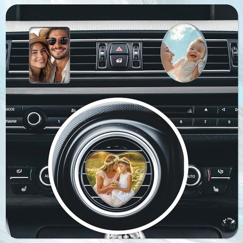 Custom Aromatherapy Vent Clip with Your Photo Text - Personalized Crystal Air Freshener - Custom Discreet Car Air Purifier - Scented Crystal Clips for Interior Decoration in Saudi Arabia