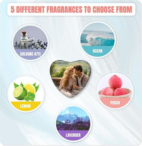 Custom Aromatherapy Vent Clip with Your Photo Text - Personalized Crystal Air Freshener - Custom Discreet Car Air Purifier - Scented Crystal Clips for Interior Decoration in Saudi Arabia