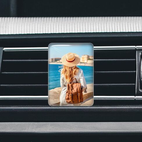 Custom Aromatherapy Vent Clip with Your Photo Text - Personalized Crystal Air Freshener - Custom Discreet Car Air Purifier - Scented Crystal Clips for Interior Decoration in Saudi Arabia