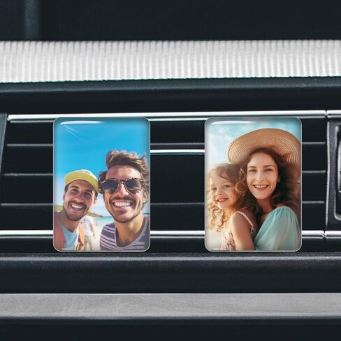 Custom Aromatherapy Vent Clip with Your Photo Text - Personalized Crystal Air Freshener - Custom Discreet Car Air Purifier - Scented Crystal Clips for Interior Decoration in Saudi Arabia