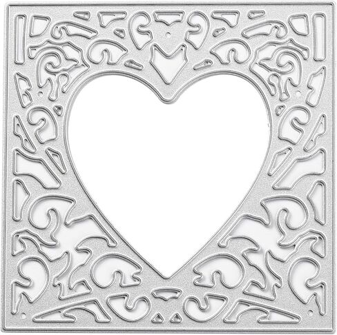 1Pcs Heart Carbon Steel Cutting Dies Stencils, Decorative Embossing DIY Paper Card Metal Frame Cutting Dies for Scrapbooking Paper Making Supplies, 84x84mm in Saudi Arabia