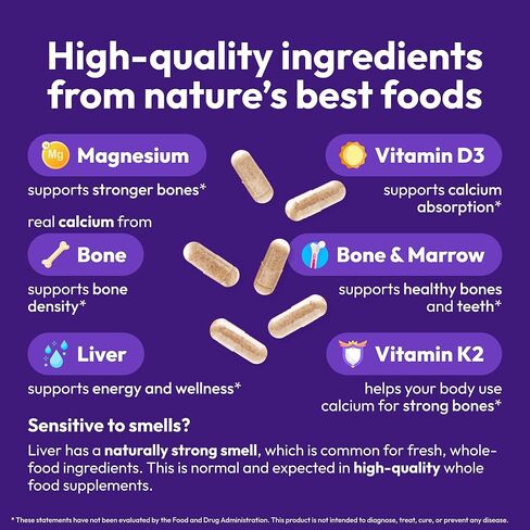مكمل قوي لاستعادة أسنان الفك - يدعم صحة الأسنان والأسنان القوية مع فيتامين د3 والمغنيسيوم والعظام والنخاع والكبد وبيض السمك - مسار الأجداد لصحة الفم in Kuwait