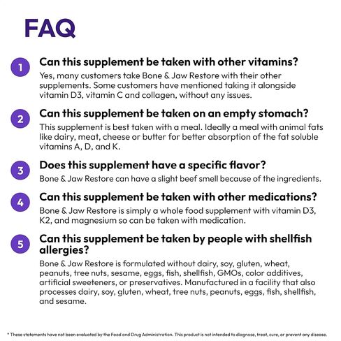 مكمل قوي لاستعادة أسنان الفك - يدعم صحة الأسنان والأسنان القوية مع فيتامين د3 والمغنيسيوم والعظام والنخاع والكبد وبيض السمك - مسار الأجداد لصحة الفم in Kuwait