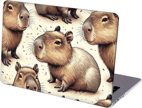 Compatible with MacBook Air 13 inch, Hard Shell Case with Keyboard Cover and Screen Protector (A1369 A1466, 2010-2017 Release) - Capybara MC21191 in Saudi Arabia