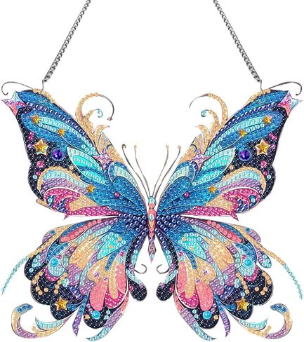 Diamond Art Kits for Adult Welcome Design Special Shape Acrylic Hanging Pendant Crystal Mosaic Home Wall Door Window Decor with Chain Handmade Christmas Gift (LG11) in Saudi Arabia