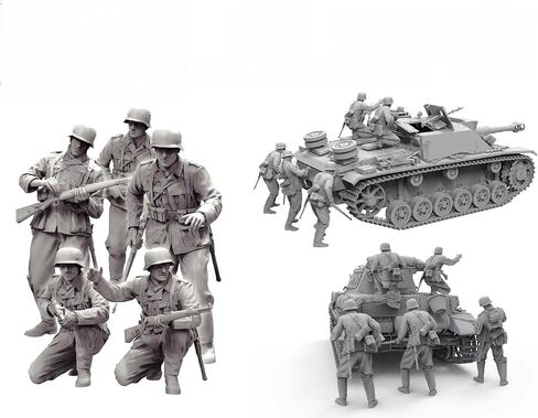 BR005 1/35 Scale WWII German Tank DESANT Troops X 5PCS Resin Figures in Saudi Arabia