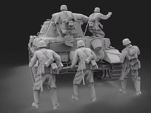 BR005 1/35 Scale WWII German Tank DESANT Troops X 5PCS Resin Figures in Saudi Arabia