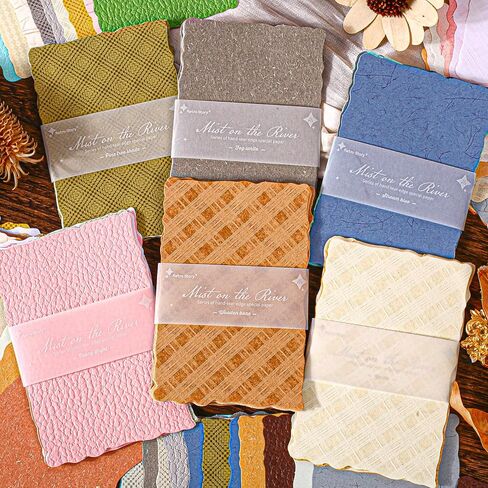 72 Pcs Textured Scrapbook Paper - 6 pack Craft Paper Assorted Set Colorful Special Cards paper Mixed for Scrapbooking Junk Journal Journaling Supplies Planner Bullet Collage Small A7, 5.7x3.54 Inch in Saudi Arabia