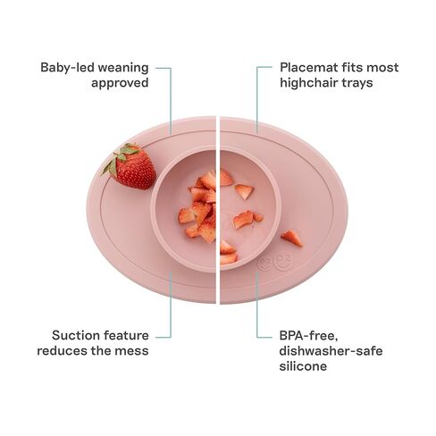 ezpz Tiny Bowl (Sage) - 6 Months+ - Fits All Highchair Trays | 100% Silicone Suction Placemat + Bowl for Infants - Baby-Led Weaning Supplies in Saudi Arabia