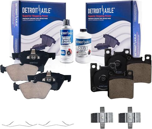 Detroit Axle - Brake Pads for Mercedes-Benz CLK320 CLK430 E320 E420 E430 E300 Front and Rear Ceramic Brake Pads with Hardware Replacement in Saudi Arabia
