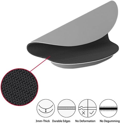 2 pcs Mouse pad Set, Portable Wrist Rest, Rubber Base, Non Slip and Waterproof, Lightweight and Comfortable, Durable, Suitable for Offices, Families, and Dormitories in Saudi Arabia