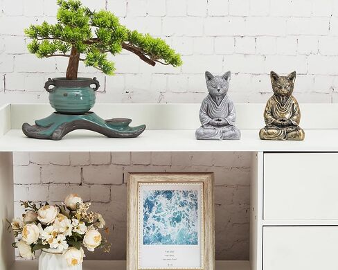 Elephant Buddha Zen Statue Decor, Elephant Statue Gifts for Women, Yoga Elephant for Home Office Desktop Table Meditating Room Decor, Unique Gift for Elephant Lovers in Saudi Arabia