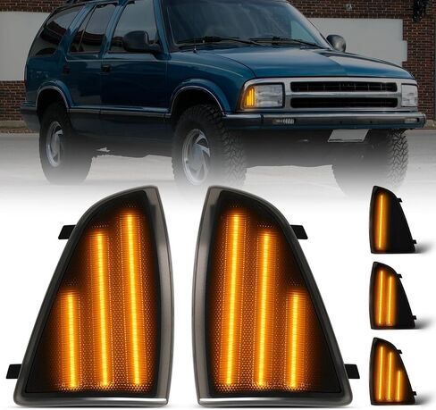 LED Side Marker Light Compatible with Chevy Blazer S10 S15 Jimmy 1995 1996 1997 S10,S15,Sonoma 1994 1995 1996 1997 Driver and Passenger Side Sequential Corner Light in Saudi Arabia