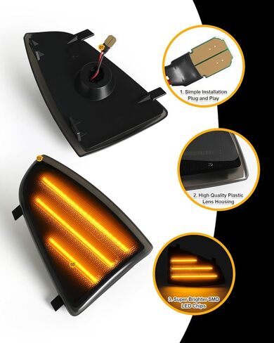 LED Side Marker Light Compatible with Chevy Blazer S10 S15 Jimmy 1995 1996 1997 S10,S15,Sonoma 1994 1995 1996 1997 Driver and Passenger Side Sequential Corner Light in Saudi Arabia