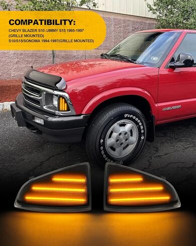 LED Side Marker Light Compatible with Chevy Blazer S10 S15 Jimmy 1995 1996 1997 S10,S15,Sonoma 1994 1995 1996 1997 Driver and Passenger Side Sequential Corner Light in Saudi Arabia