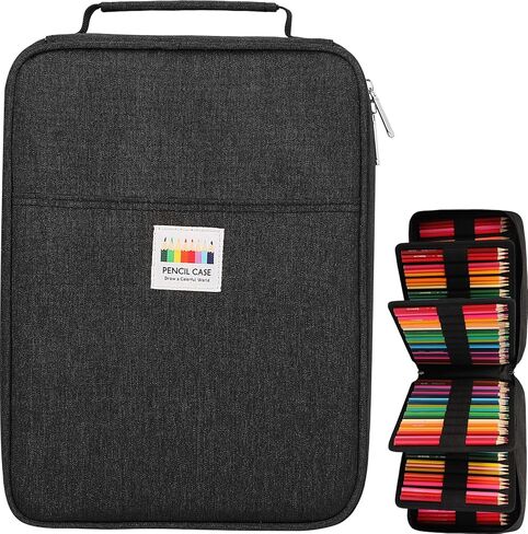 274 Slot Colored Pencil Case Pen Bag with Zipper for Artist Storage Organizer for Watercolor Pencil Gel Pen Marker Highlighter Large Capacity Handy Pencil Holder(Blue) in Saudi Arabia