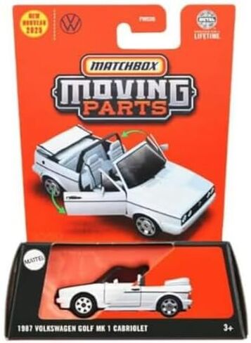 Matchbox Moving Parts 1987 Volkswagen Golf MK1 Cabriolet [White] 30/50, 1:64 Scale Diecast Vehicle in Saudi Arabia