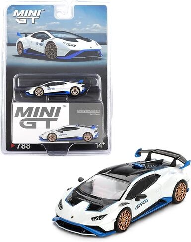 نموذج سيارة مصبوب 1:64 متوافق مع لامبورغيني هوراكان STO Bianco Asopo إصدار محدود من Mini GT MGT00788 in Saudi Arabia