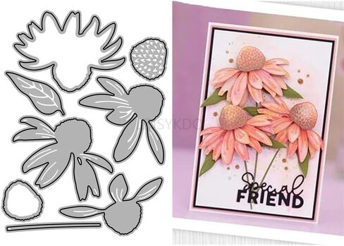 Plants Die Cuts for Card Making, Patchwork Peony Flowers Metal Cutting Dies for Paper Scrapbooking, DIY Stencils for Album Party Wedding Festivals Decoration in Saudi Arabia