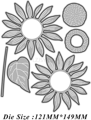 Plants Die Cuts for Card Making, Patchwork Peony Flowers Metal Cutting Dies for Paper Scrapbooking, DIY Stencils for Album Party Wedding Festivals Decoration in Saudi Arabia