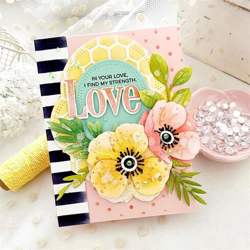 Plants Die Cuts for Card Making, Patchwork Peony Flowers Metal Cutting Dies for Paper Scrapbooking, DIY Stencils for Album Party Wedding Festivals Decoration in Saudi Arabia