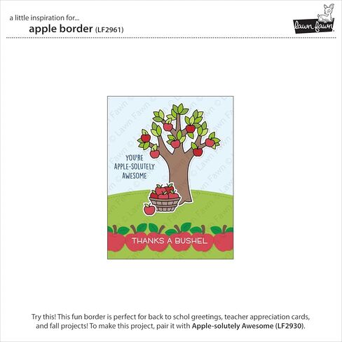 قالب LAWN FAWN Apple Border Lawn Cuts المخصص للحرف اليدوية in Kuwait