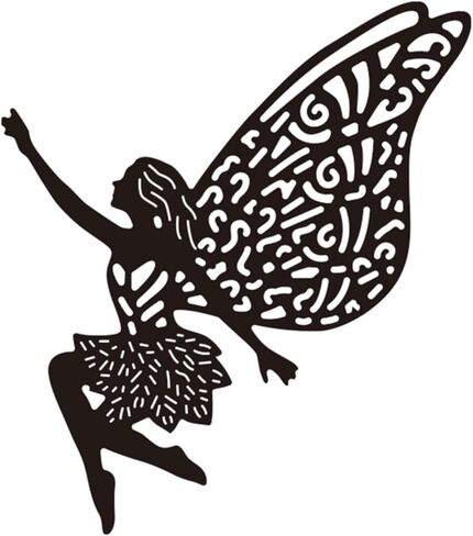 قوالب قطع معدنية من Elf Fairy لصنع البطاقات بنفسك، قطع استنسل مزخرفة على شكل قصاصات، قوالب قالب لكمة، قوالب فنية، لوازم سجل القصاصات (جنية مع أجنحة) in Saudi Arabia