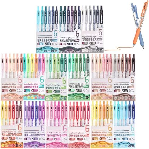 90 Pcs Acrylic Gel Pens 0.7mm Quick Dry Fine Point Smooth Writing Ballpoint for Adult Coloring, Drawing, Journaling, Note Taking in Saudi Arabia