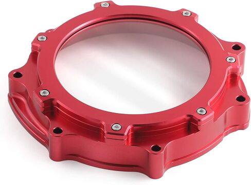 غطاء القابض مع نافذة شفافة لياماها YFZ450 YFZ450R 2006-2022، 5TG-15415-00-00، 5TG-15415-10-00، غطاء علبة المرافق 1-1 غطاء، أحمر in Saudi Arabia