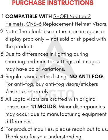 Compatible with SHOEI Neotec 2 Helmet Visor Replacement Neotec 2 CNS-3 Motorcycle Helmet Face Shield UV Protection Anti-Scratch (Transparent) in Saudi Arabia