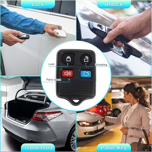 X AUTOHAUX 2 Set 315MHz CWTWB1U345 دخول بدون مفتاح عن بعد الإشعال المستجيب مفتاح فوب لفورد موستانج 1999-2004 لفورد فوكس 2000-2005 4C رقاقة 2 مجموعة in Kuwait